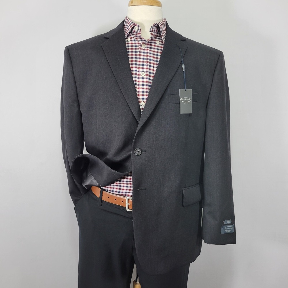 Men's Pronto Uomo Platinum Suit Seperate Jacket CH BLK Wool‎ 48S / $249 MSRP